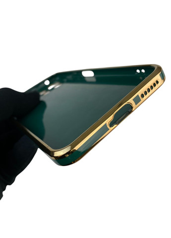 Чехол для Mi 11 Lite с кольцом-подставкой с золотой окантовкой на ми 11 лайт темно-зелёный gs1 Xiaomi (366389944)