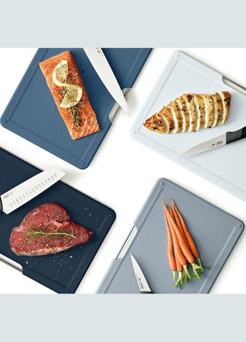 Набір обробних дошок з ножами і кейсом Folio 8 шт синій 60216 Joseph Joseph (316613998)