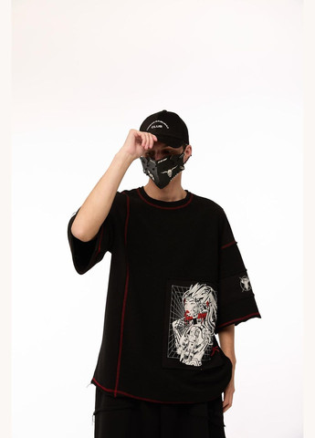 Чорна футболка sm-2419 ТУР