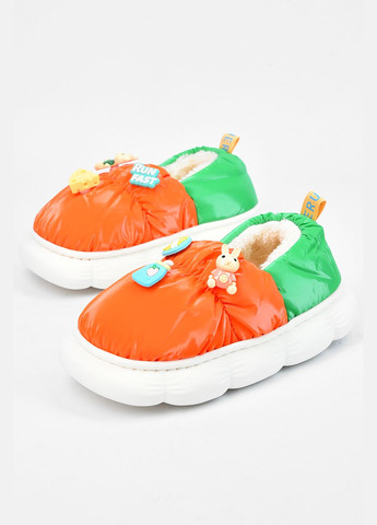 Оранжевые тапочки домашние детские оранжевого цвета Let's Shop