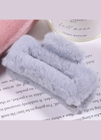 Крабик плюшевый для волос Квадрат Серый (AN0103276) ANbeauty (356606872)