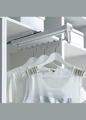 Вешалка выдвижная L=465мм верхнего крепления с доводчиком, Белый Muller Вішак висувний (341377935)