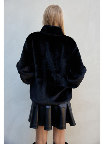 Черная демисезонная куртка свободного кроя весенне-осенняя H&M