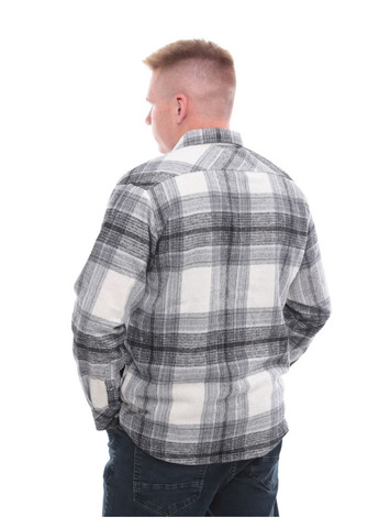 Серая повседневный рубашка в клетку Jean Piere