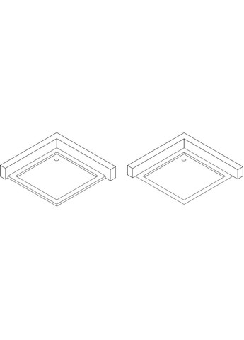Душовий піддон квадратний BOBR SS100I (1уп.) Bravo (299995179)