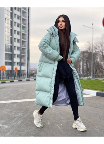 Мятный демисезонный Пуховик Style Point