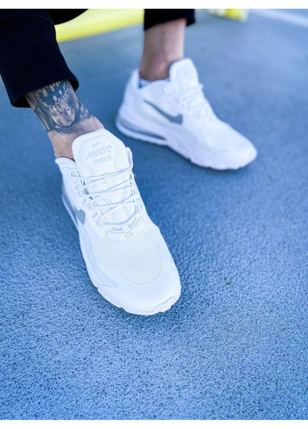 Белые демисезонные кроссовки мужские nike react 270 white reflective найк реакт No Brand