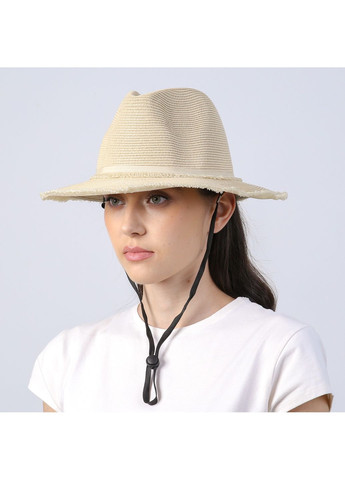 Капелюх федора жіночий целюлоза бежевий ТАРОКА LuckyLOOK 842-748 (341540085)