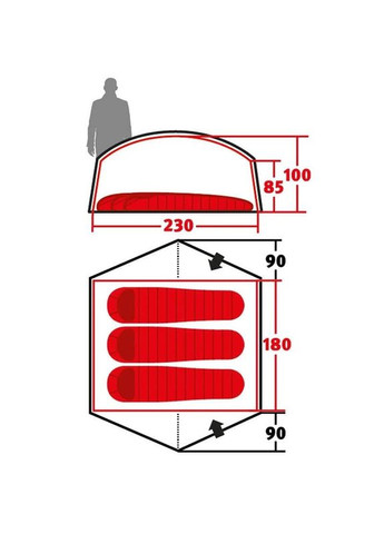 Палатка трехместная Exogen 3 ZG Green (DAS302753) Wechsel (322208004)