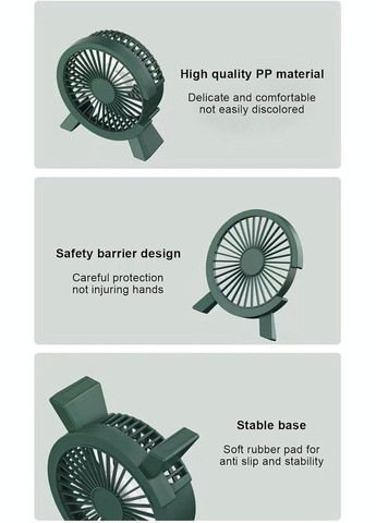 Портативний вентилятор C06 USB, Green VHG (334305171)