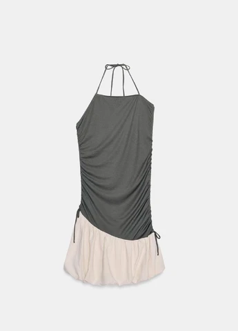 Комбінована сукня Zara однотонна