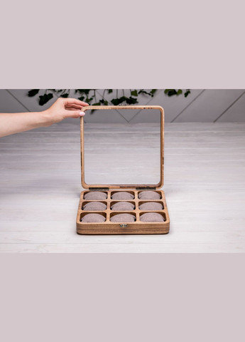 Скринька для наручних годинників зі скляною кришкою EcoWalnut (295443816)