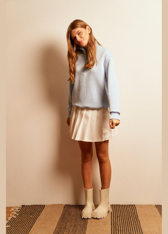 Кремовая повседневная однотонная юбка однотонная женская ctm wtc02304 бежевый shop (2000989912514) LAWA