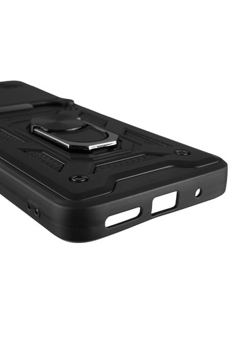 Чохол для POCO M6 броньований з кільцем зі шторкою на сяомі поко м6 чорний rg1 Xiaomi (366019416)