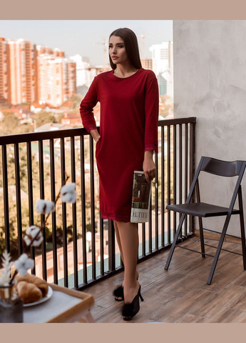 Красное домашнее домашнее платье Minova однотонное