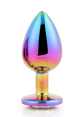 DT21783 Радужная анальная пробка GLEAMING LOVE MULTICOLOUR PLUG LARGE No Brand (303884954)