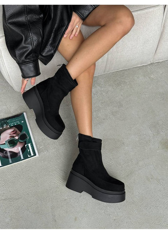 Зимние женские зимние ботинки на платформе No Brand из искусственной замши