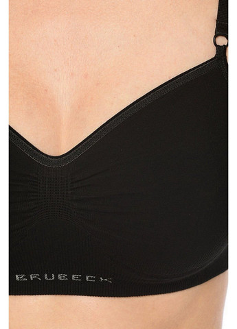Чорний бюстгальтер бавовняний безшовний seamless bra br00012a Brubeck бавовна