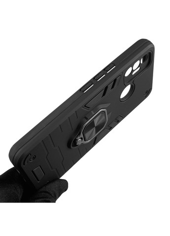 Чохол для телефона Spark 7 (KF6n) броньований з магнітним кільцем-тримачем на техно спарк 7 чорний Tecno (366233311)