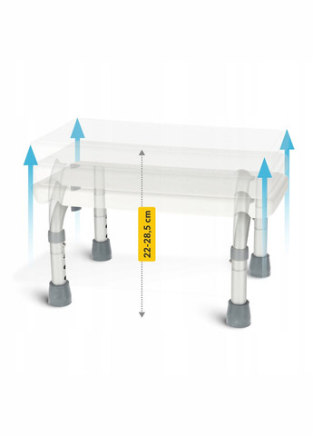 Ступень-табурет для ванной и душа, регулируемая White/Grey () 4FIZJO P-5905973403429 (345710443)