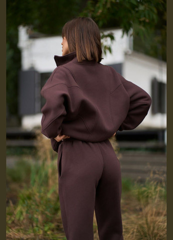 Жіночий теплий костюм колір шоколадний New Trend (304991112)