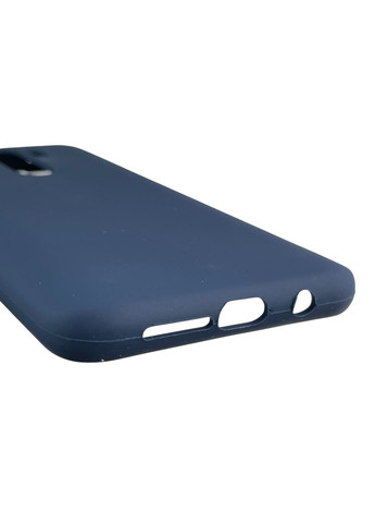 Чехол для Redmi Note 8 Pro силиконовый с микрофиброй нескользящий на сяоми редми нот 8 про темно-синий Xiaomi (366386381)