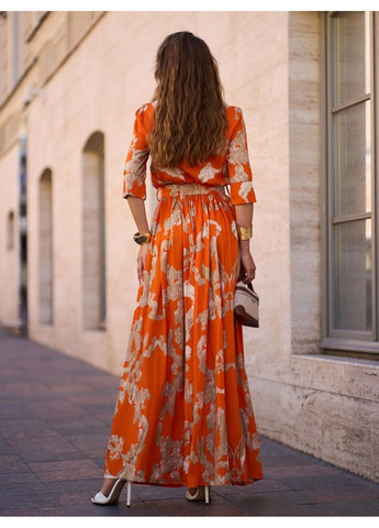 Оранжевое повседневный платье issa pus 15242 оранжевый ISSA PLUS