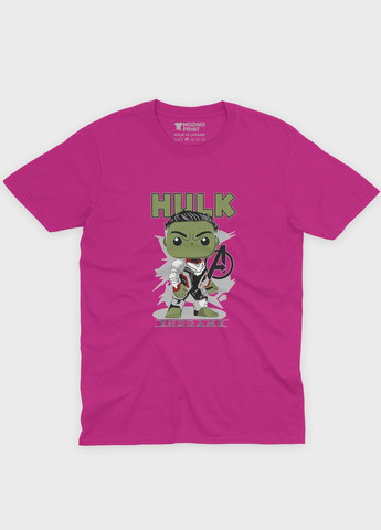 Розовая демисезонная футболка для мальчика с принтом супергероя - халк (ts001-1-fuxj-006-018-005-b) Modno