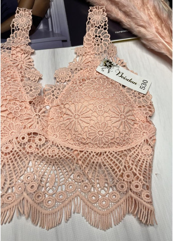 Пудровий топ топ мереживний Beisdanna без кісточок поліамід, еластан