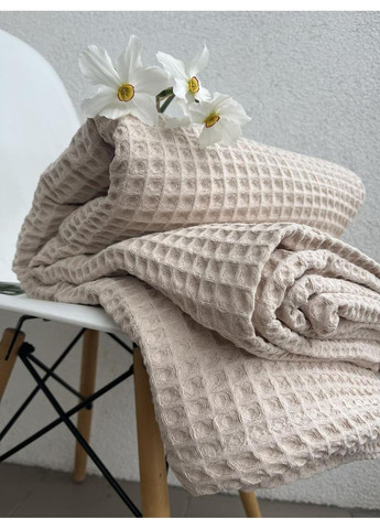 Покрывало Greece вафельное хлопковое цвет беж 230х260 см ZEINTEX (315347334)