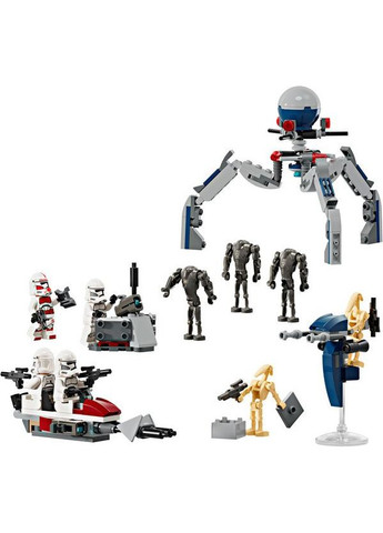 Конструктор Star Wars Клоны-пехотинцы и Боевой дроид. Боевой набор Lego (360408738)