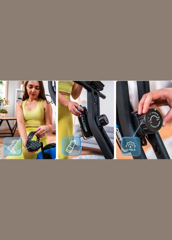 Велотренажер магнитный TINY черно-синий Thunder (329201407)