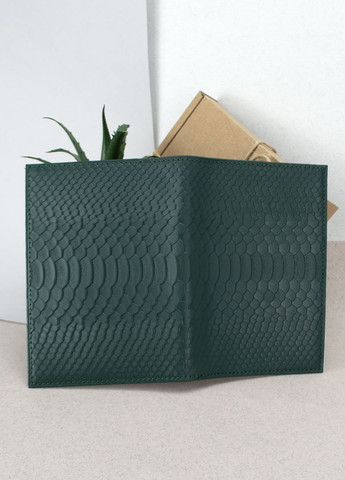 Подарочный женский набор №91: кошелек Leona + обложка на паспорт (зеленый питон) HandyCover (283323779)