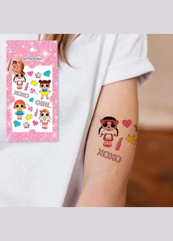 Набор детских временных татуировок "Куклы" L-65 No Brand (333939274)