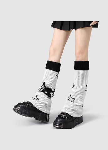 Гетры клеш с черепом и звездами двухсторонние черные One size No Brand (333968618)