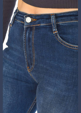 Джинси жіночі скінні синього кольору Let's Shop - (315773883)