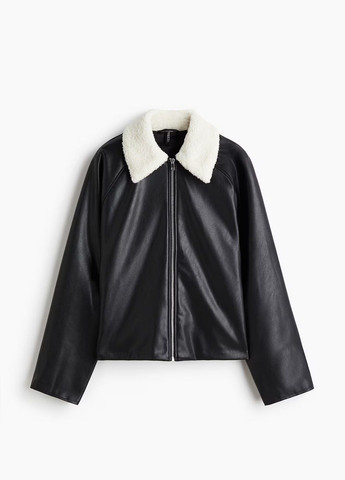 Черная демисезонная куртка H&M