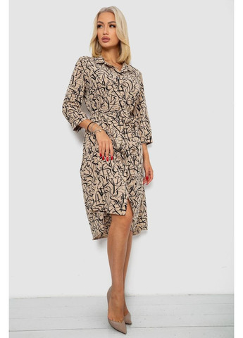 Комбінована сукня софт на ґудзиках з принтом,, 230r117 Ager