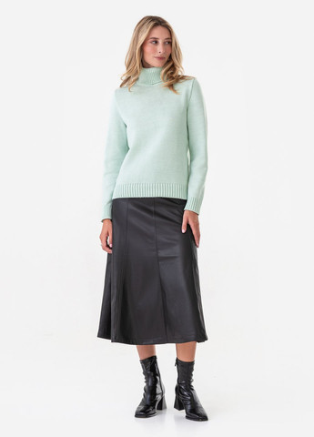 Мятный зимний классический женский свитер SVTR