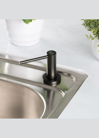 Комплект чорної мийки на кухню та змішувача з нержавіючої сталі NB-7048 Nett (336938047)