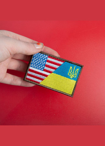 Набор шевронов 2 шт. с липучкой Флаг Украины и США 5х8 см IDEIA (275870559)