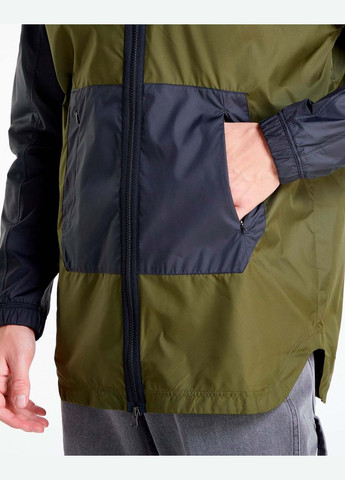 Зеленая демисезонная куртка (ветровка) мужская pu woven jacket dx1662-326 вечная-осень черно-оливковая Nike