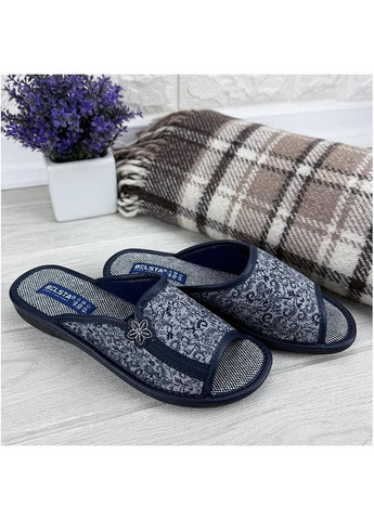 Домашні тапочки жіночі текстильні Е-00166-2 Сині No Brand (370948469)