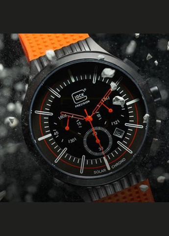 Австрийские Мужские Часы Global Watch Оранжевый 110724 с Солнечной Батареей и Хронографом Glock (335052829)
