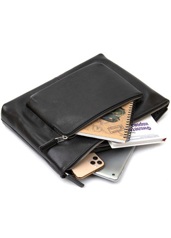 Шкіряна сумка для ноутбука чорна розмір 36х25х1,5 см 11437 Grande Pelle (362418245)