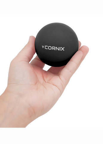 Масажний м'яч Lacrosse Ball 6.3 см XR0118 Black Cornix xr-0118 (275334095)