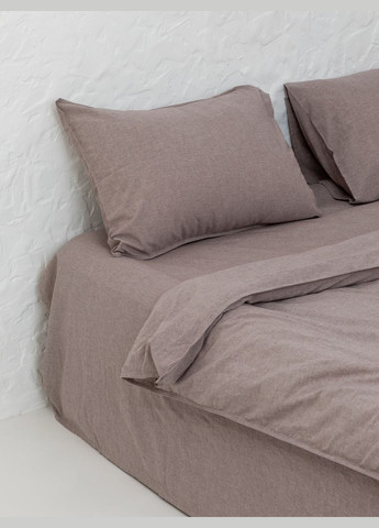 Комплект білизни з вареної бавовни Fossil сімейний, Простирадло Без Резинки Leglo (300371072)