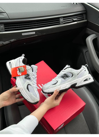 КРОСІВКИ ЖІНОЧІ NEW BALANCE 530 WHITE BLACK V2 НЬЮ БЕЛАНС 530 No Brand чорні демісезони (367175921)