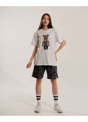 Футболка біла Bape A Bathing Ape x Medicom Toy Camo Bear White Tee Womens - (385490458)