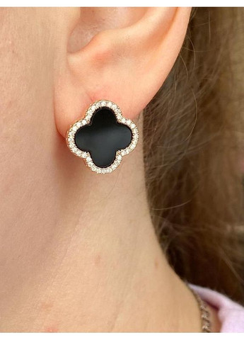 Позолочені Сережки "Конюшина" + Браслет. Позолота No Brand (364502974)